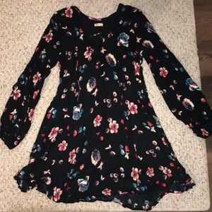 Hollister Long Sleeve Floral Dress